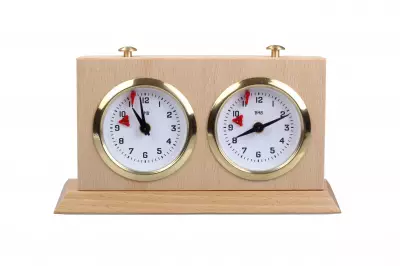 Zegar drewniany BHB z podstawką - mały